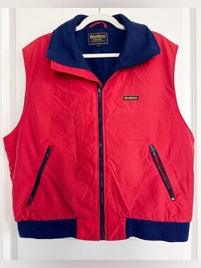 Vintage OshKosh B’Gosh Red Nylon Fleece Vest EUC